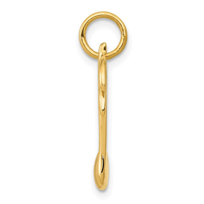 14K Polished Flat-Backed Musical Note Charm