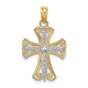 14k Yellow & Rhodium Jewelry Style K9538 - Classique Jewelry Inc.