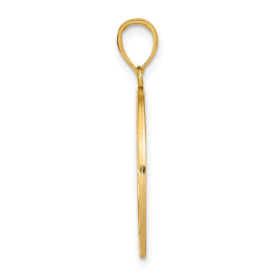 14K w/Rhodium Large Tree of Life Round Frame Charm