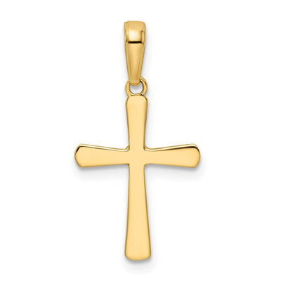 14K w/Rhodium D/C Cross Pendant, 24.41 x 12.82mm