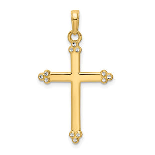14k Yellow & Rhodium Pendants Style K9798 - Classique Jewelry Inc.