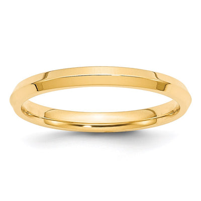 14K Yellow Gold Knife Edge Comfort Fit Wedding Band
