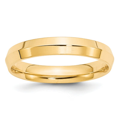 14K Yellow Gold Knife Edge Comfort Fit Wedding Band