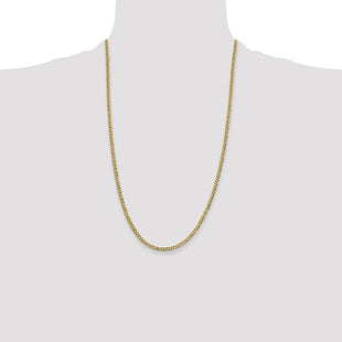 14K Lightweight Flat Cuban with Lobster Clasp Chain (Style LCB080-26)