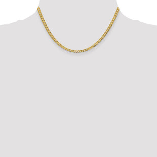 14K Lightweight Flat Cuban with Lobster Clasp Chain (Style LCB100-16)