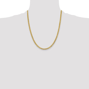 14K Lightweight Flat Cuban with Lobster Clasp Chain (Style LCB100-22)