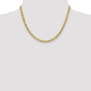 14K Lightweight Flat Cuban with Lobster Clasp Chain (Style LCB120-18)