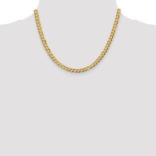 14K Lightweight Flat Cuban with Lobster Clasp Chain (Style LCB150-18)