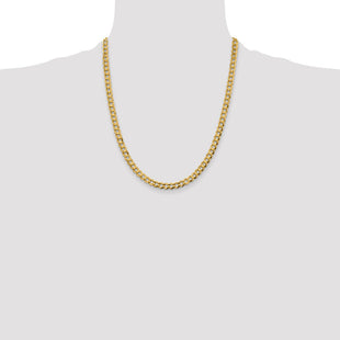 14K Lightweight Flat Cuban with Lobster Clasp Chain (Style LCB150-22)