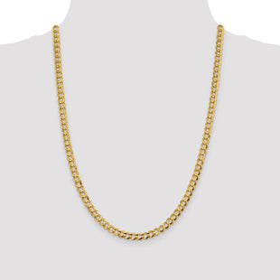 14K Lightweight Flat Cuban with Lobster Clasp Chain (Style LCB150-24)