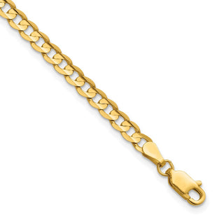 14K Open Concave Curb with Lobster Clasp Bracelet (Style LCR100-7)