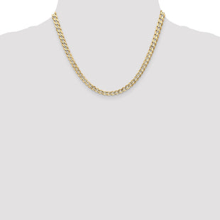 14K Open Concave Curb with Lobster Clasp Chain (Style LCR140-18)