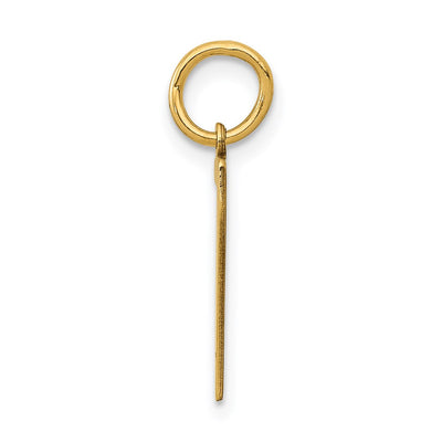 14K Small Elongated Number 7 Charm