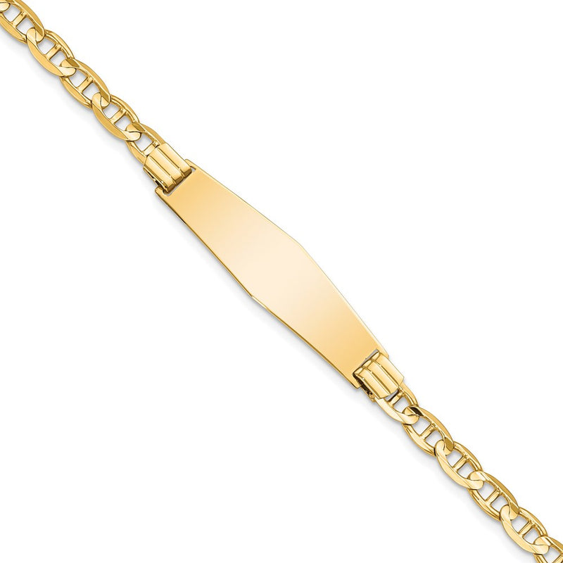 14K gold anchor link anchor ID bracelet
