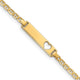 14K Polished Solid Chain/Solid Plate Anchor Link Cut-out Heart Plate ID Bracelet