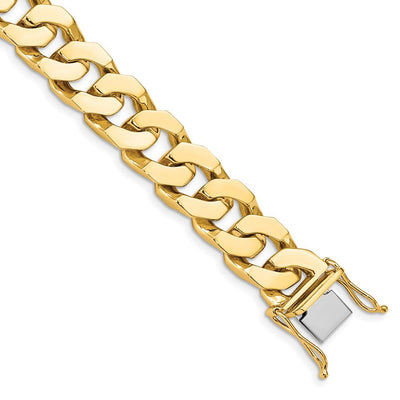 14K Hand Polished Fancy Link with Box Catch Necklace, 20 x 11.6mm