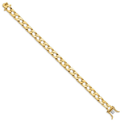 14K Hand Polished Fancy Link with Box Catch Clasp Necklace, 20 x 7.9mm