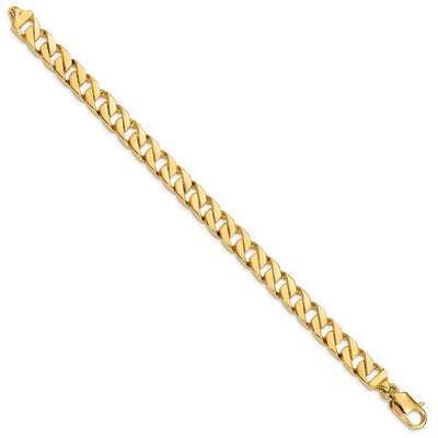 14K Hand Polished Fancy Link with Lobster Clasp Necklace, 20 x 8.5mm