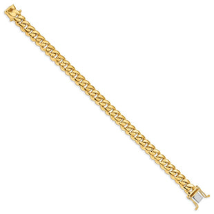 14K Hand Polished Miami Cuban Link Bracelet with Box Catch Clasp (Style LK587-8.25)