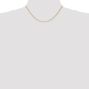 14K Diamond-cut Solid Machine Made Rope with Lobster Clasp Chain (Style M012L-16)