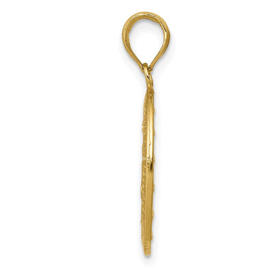 14K Miraculous Medal Pendant, 26 x 13mm