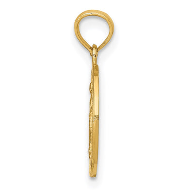 14K Miraculous Medal Pendant, 19 x 13mm