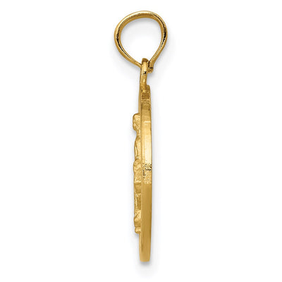 14K Miraculous Medal Pendant, 20.75 x 14.7mm