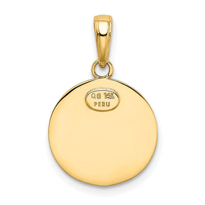 14K Saint Christopher Medal Charm, 23.5 x 15mm