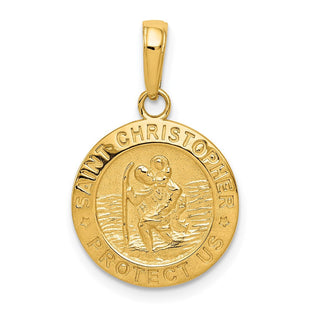 14k Saint Christopher Medal Charm (Style M1454)