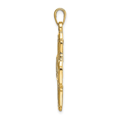 14K Four-Way Medal Pendant, 39.25 x 29mm