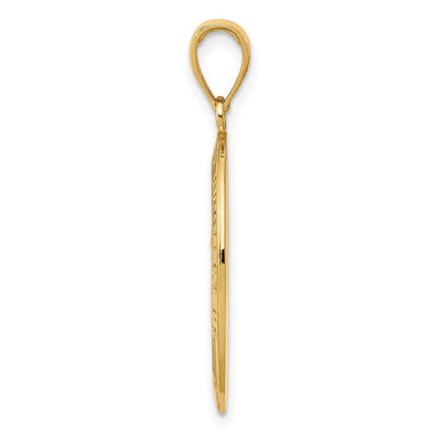 14K Saint Christopher Medal Pendant, 31 x 15mm