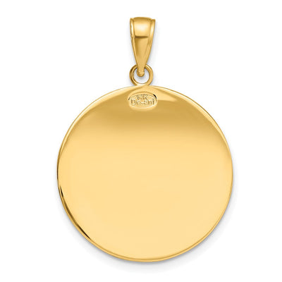 14K Saint Christopher Medal Pendant, 30 x 22mm