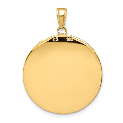 14K Saint Christopher Medal Pendant, 34 x 25mm