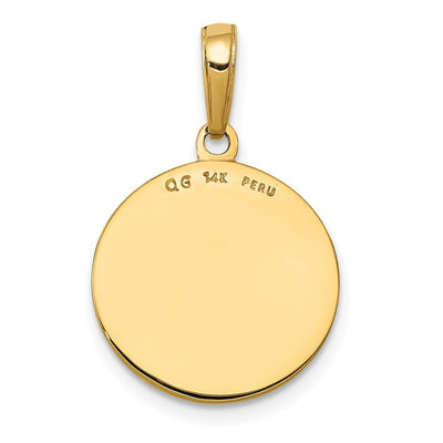 14K Saint Joseph Medal Charm, 23.5 x 15mm