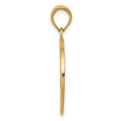 14K Saint Joseph Medal Pendant, 27.5 x 20mm