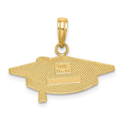 14K Graduation Cap Charm, 18 x 23mm
