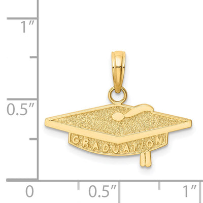 14K Graduation Cap Charm, 18 x 23mm