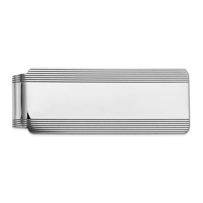 14K white gold money clip