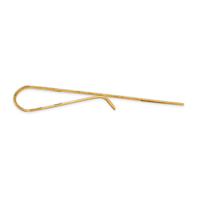14K Men's Textured Tie Bar, 50 x 8mm