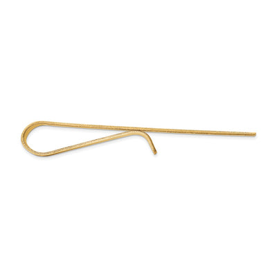 14K Men's Grooved Tie Bar, 50 x 4.5mm
