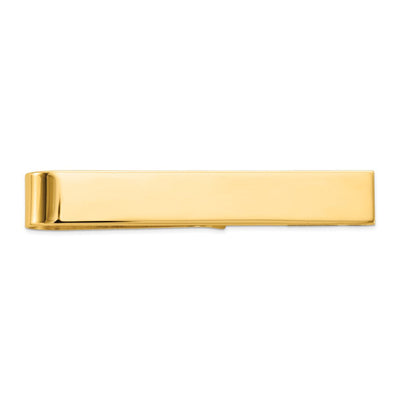 14K Men's Polished Tie Bar, 50 x 8mm