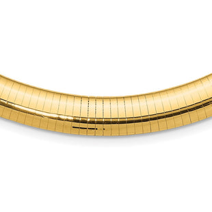 14k Polished Standard Weight Domed Omega Necklace (Style OD10-16)
