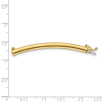 14K Standard Weight Domed Omega Extender for Necklace, 2 x 3mm