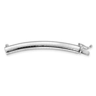 14k White Gold Standard Weight Domed Omega Extender for Necklace (Style OWX6)