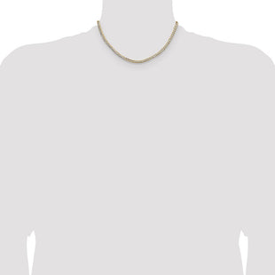 14k Lightweight Pav Flat Cuban Chain (Style PCB100-16)