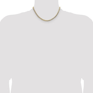 14k Lightweight Pav Flat Cuban Chain (Style PCB120-16)