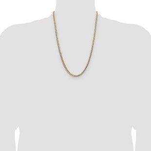 14k Lightweight Pav Flat Cuban Chain (Style PCB120-24)