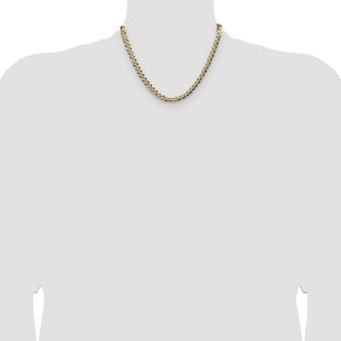 14k Lightweight Pav Flat Cuban Chain (Style PCB180-18)