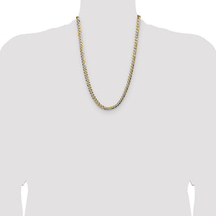 14k Lightweight Pav Flat Cuban Chain (Style PCB180-24)