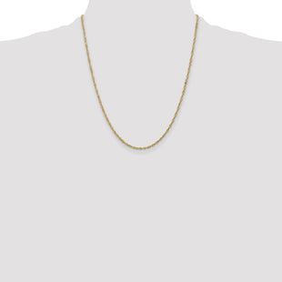 14K Singapore with Lobster Clasp Chain (Style PEN10-22)